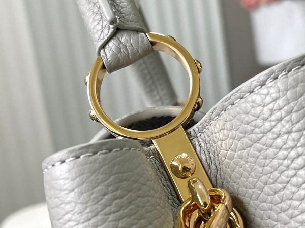 Louis Vuitton LV Capucines BB Replica Handbags Ice Gray 27cm