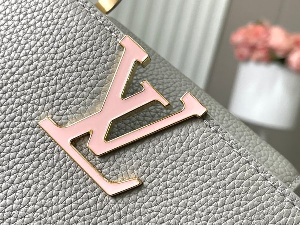 Louis Vuitton LV Capucines BB Replica Handbags Ice Gray 27cm