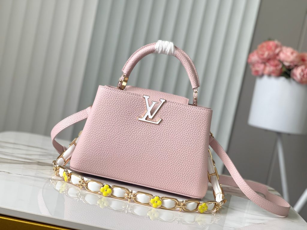 Louis Vuitton LV Capucines BB Women Replica Handbags Pink Color 27cm