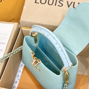 Louis Vuitton LV Capucines Mini Replica Handbags Jade Green 21cm