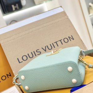 Louis Vuitton LV Capucines Mini Replica Handbags Jade Green 21cm