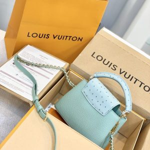 Louis Vuitton LV Capucines Mini Replica Handbags Jade Green 21cm