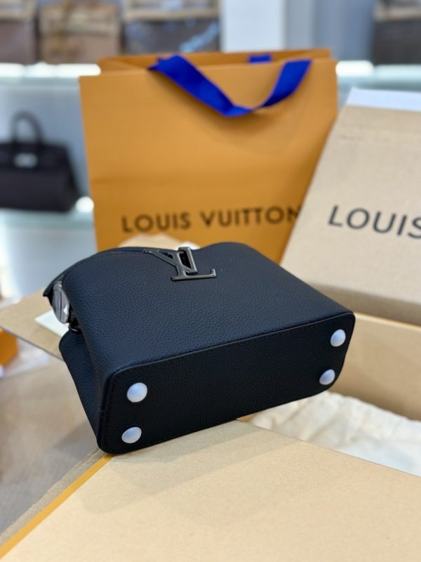 Louis Vuitton LV Capucines Mini Replica Handbags Leather Black 22cm