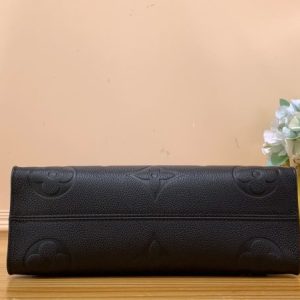 Louis Vuitton LV On The Go Mini Women Leather Black Replica Handbags 25cm