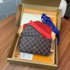 Louis Vuitton LV Pochette Felicie Damier Replica Handbags Brown Color 21cm