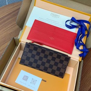 Louis Vuitton LV Pochette Felicie Damier Replica Handbags Brown Color 21cm