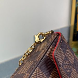 Louis Vuitton LV Pochette Felicie Damier Replica Handbags Brown Color 21cm