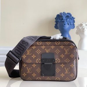 Louis Vuitton LV S-Lock Messenger Monogram Brown Color Replica Handbags 22cm