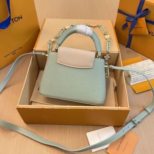 Louis Vuitton Lv Capucines Mini Women Gray Color Replica Handbags 21cm