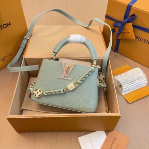 Louis Vuitton Lv Capucines Mini Women Gray Color Replica Handbags 21cm
