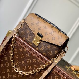 Louis Vuitton Pochette Metis Monogram Reverse Replica Handbags 21.5cm