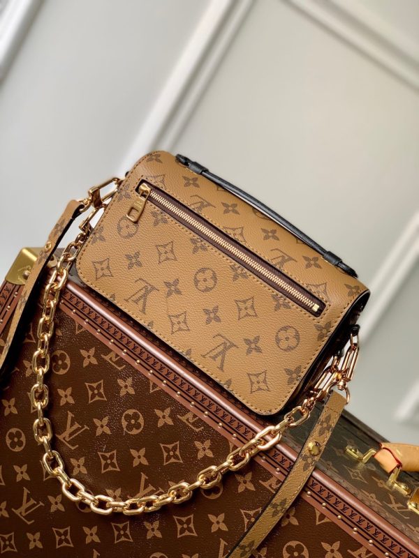 Louis Vuitton Pochette Metis Monogram Reverse Replica Handbags 21.5cm