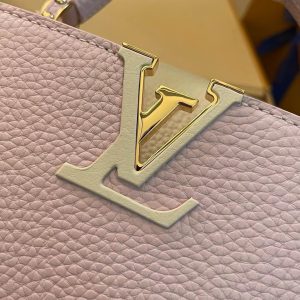 Louis Vuitton Women LV Capucines Mini Pink Color Replica Handbags 21cm