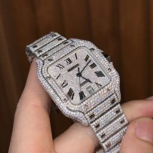 Cartier Iced Out Santos Custom Full Moissanite Diamonds Hong Kong (3)