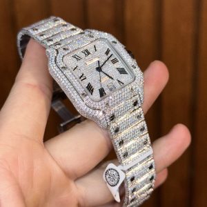 Cartier Iced Out Santos Custom Full Moissanite Diamonds Hong Kong (3)