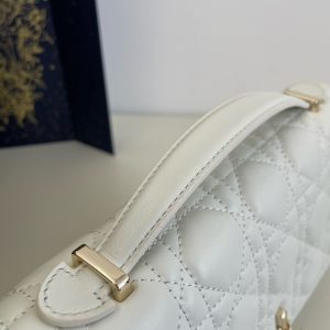 Dior My Dior Mini Cannage Lambskin White Color Replica Handbags 24cm