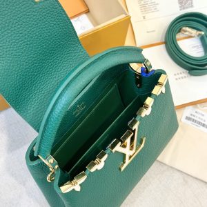 Louis Vuitton LV Capucines Mini Women Green Color Replica Handbags 21cm