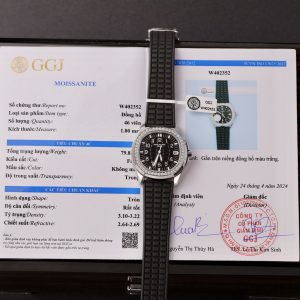 Patek Philippe Aquanaut 5067 Automatic Replica Watch Custom Moissanite Diamonds Black 35 (2)