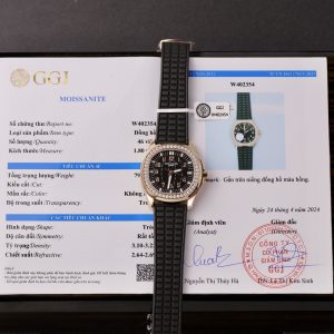 Patek Philippe Aquanaut 5067 Automatic Replica Watches Custom Moissanite Diamonds 35 (2)