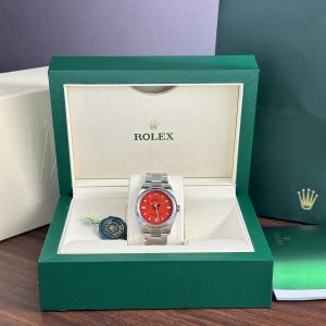 Rolex Oyster Perpetual 126000 Dial Red Replica Watches Clean Factory 36mm (2)