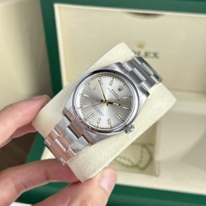 Rolex Oyster Perpetual 126000 Dial Silver Replica Watches Clean Factory 36mm (2)