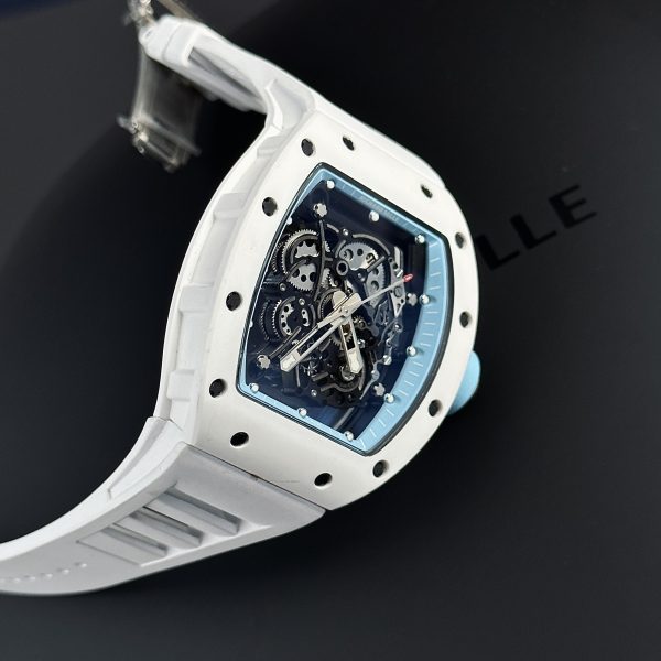 Fake Richard Mille Watch RM055 White Ceramic Bubba Watson BBR Factory 45mm (11)