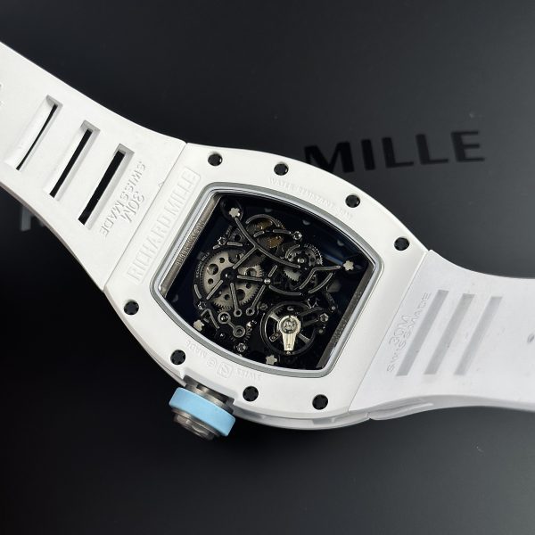 Fake Richard Mille Watch RM055 White Ceramic Bubba Watson BBR Factory 45mm (11)