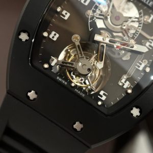 Replica Richard Mille Watch RM001 Tourbillon Black Ceramic 42mm (1)