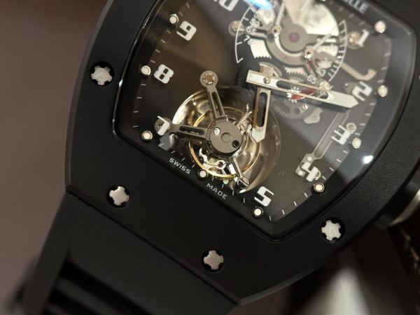 Replica Richard Mille Watch RM001 Tourbillon Black Ceramic 42mm (1)