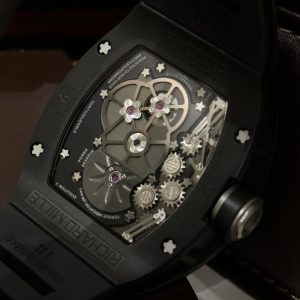 Replica Richard Mille Watch RM001 Tourbillon Black Ceramic 42mm (1)