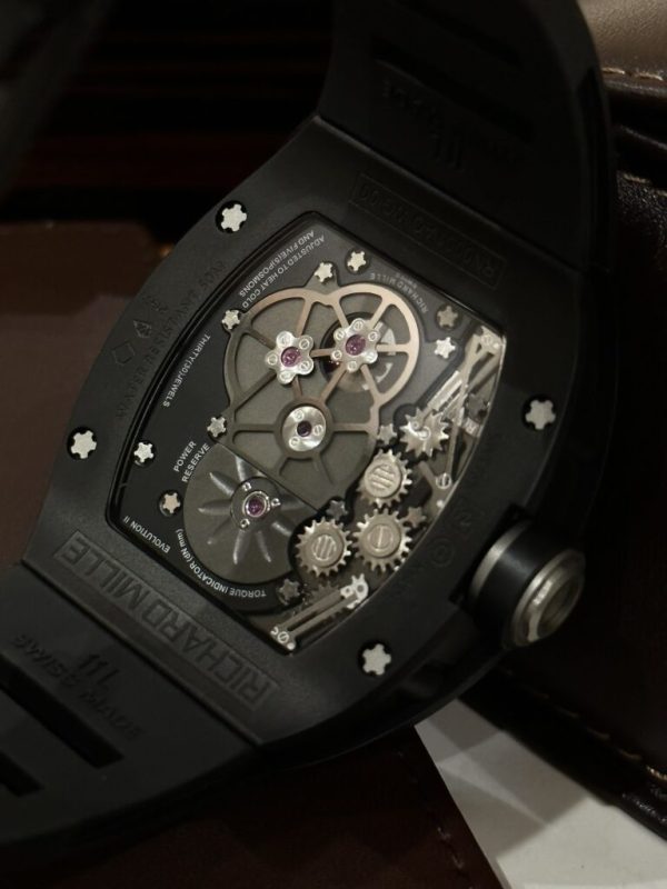 Replica Richard Mille Watch RM001 Tourbillon Black Ceramic 42mm (1)