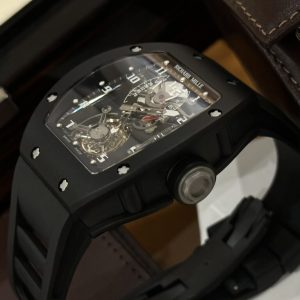 Replica Richard Mille Watch RM001 Tourbillon Black Ceramic 42mm (1)