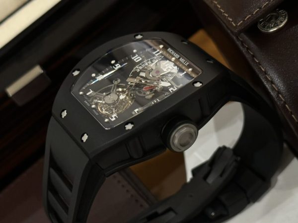 Replica Richard Mille Watch RM001 Tourbillon Black Ceramic 42mm (1)