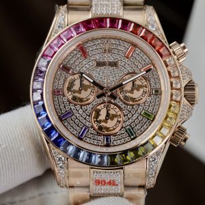 Replica Rolex Watch Daytona Rainbow High Quality Full CZ Men's (10)