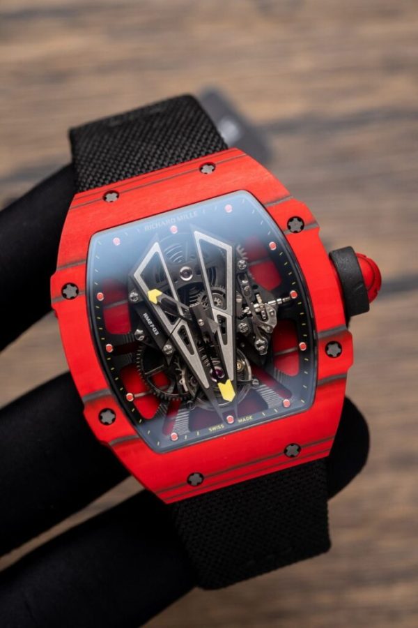 Richard Mille Best Replica Watch RM27-03 Tourbillon Red Carbon 42 Grams (6)