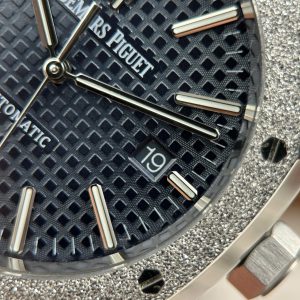Đồng Hồ Audemars Piguet Rep11 Royal Oak 15410 Frosted Mặt Xanh Than Nhà Máy APS 41mm