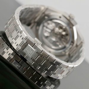 Đồng Hồ Audemars Piguet Rep11 Royal Oak Selfwinding Flying Tourbillon 26730BC Mặt Xám Đính Đá Baguette 41mm