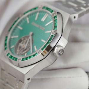 Đồng Hồ Audemars Piguet Replica 11 Royal Oak Selfwinding Flying Tourbillon 26730BC Đính Đá Baguette 41mm
