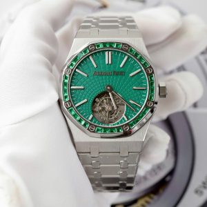Đồng Hồ Audemars Piguet Replica 11 Royal Oak Selfwinding Flying Tourbillon 26730BC Đính Đá Baguette 41mm