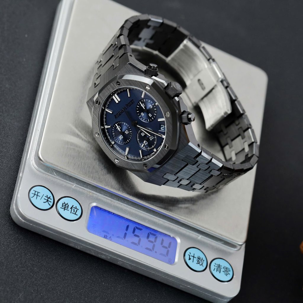 Đồng Hồ Audemars Piguet Royal Oak Chronograph 26240 Vỏ Gốm Mặt Xanh Than Replica 11 Nhà Máy APS 41mm