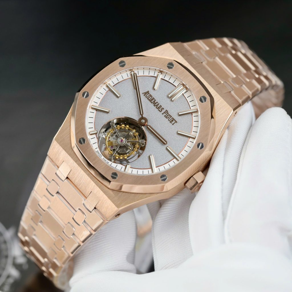 Đồng Hồ Audemars Piguet Royal Oak Self Winding Flying Tourbillon 267300R Chế Tác Mặt Xám 41mm