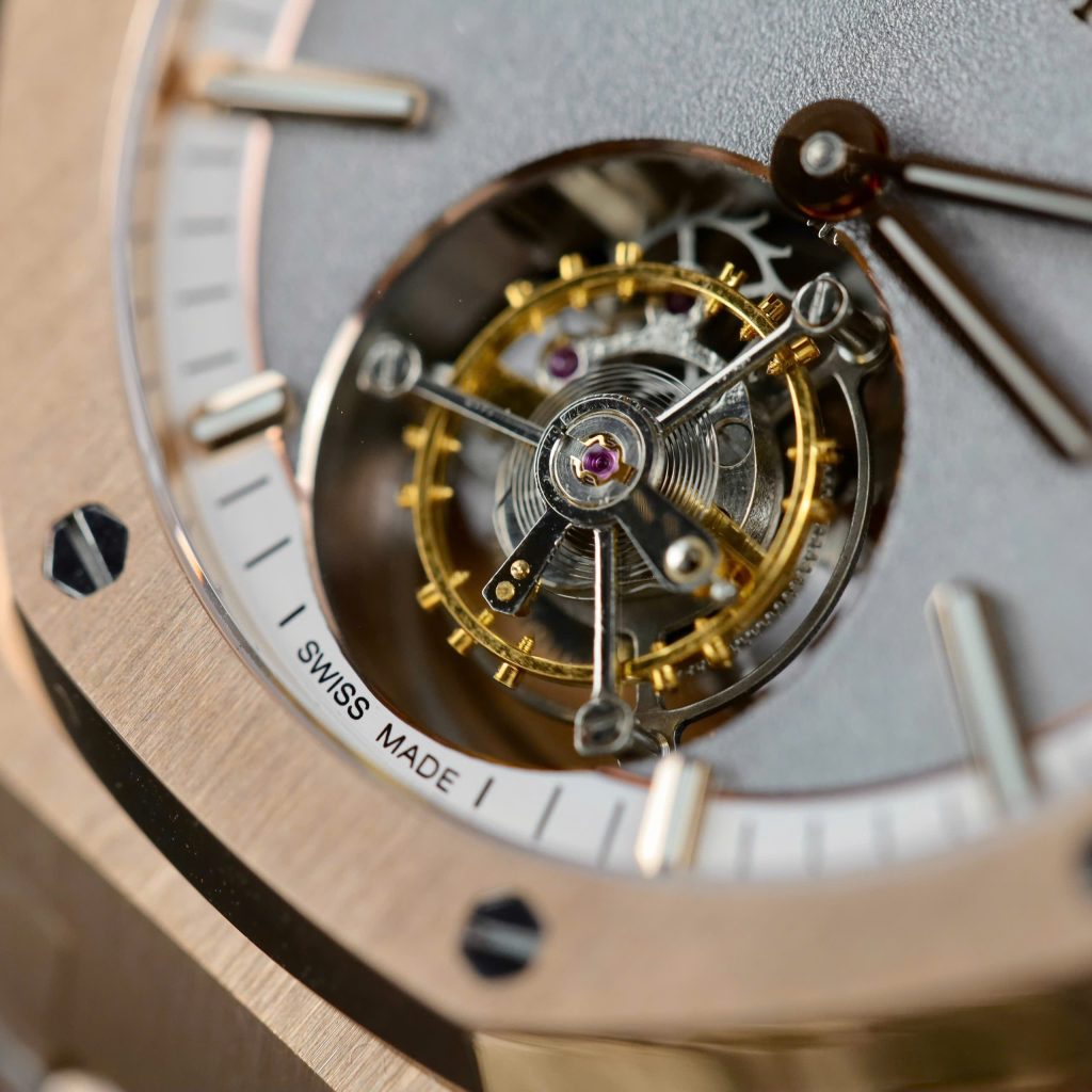 Đồng Hồ Audemars Piguet Royal Oak Self Winding Flying Tourbillon 267300R Chế Tác Mặt Xám 41mm