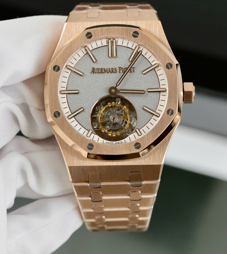 Đồng Hồ Audemars Piguet Royal Oak Self Winding Flying Tourbillon 267300R Chế Tác Mặt Xám 41mm