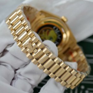 Đồng Hồ Rolex Chế Tác Day-Date M128238 Màu Vàng Trọng Lượng 159 Gram Xưởng QF 36mm
