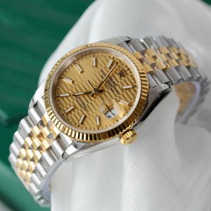 Đồng hồ Rolex Datejust 126231 Demi Vàng Mặt Xếp Gạch Replica 11 Nhà Máy VSF 36mm