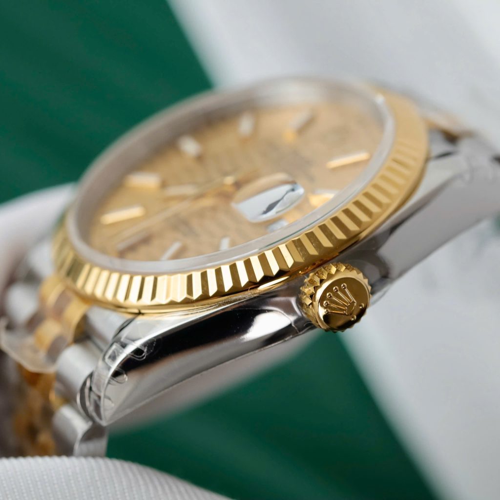 Đồng hồ Rolex Datejust 126231 Demi Vàng Mặt Xếp Gạch Replica 11 Nhà Máy VSF 36mm