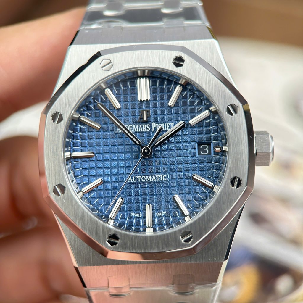 Đồng Hồ Audemars Piguet Chế Tác Royal Oak 15450ST Mặt Xanh Dương Nhà Máy APS 37mm