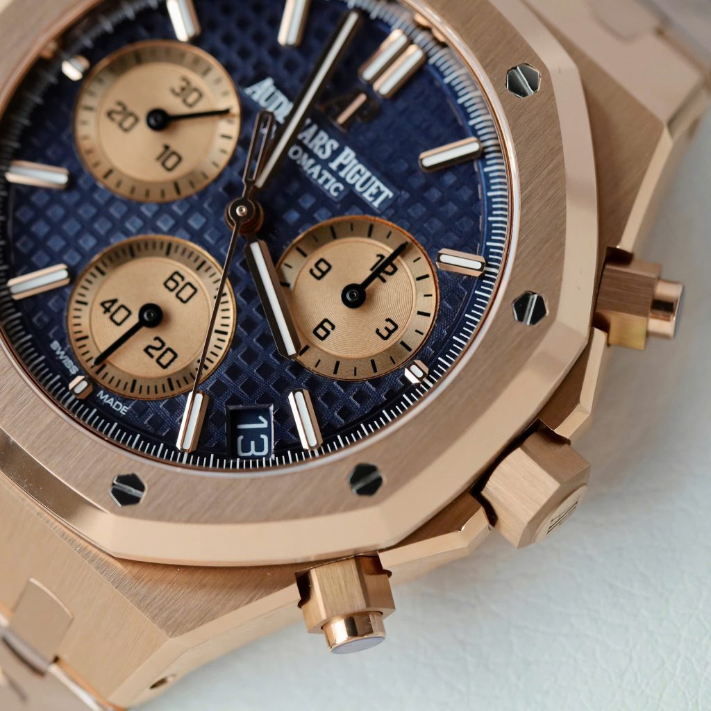 Đồng Hồ Audemars Piguet Chế Tác Royal Oak Chronograph 26240 Mặt Xanh Blue Nhà Máy APS 41mm