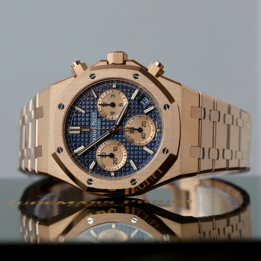 Đồng Hồ Audemars Piguet Chế Tác Royal Oak Chronograph 26240 Mặt Xanh Blue Nhà Máy APS 41mm