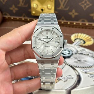 Đồng Hồ Audemars Piguet Replica Royal Oak 15450ST Mặt Trắng Nhà Máy APS 37mm